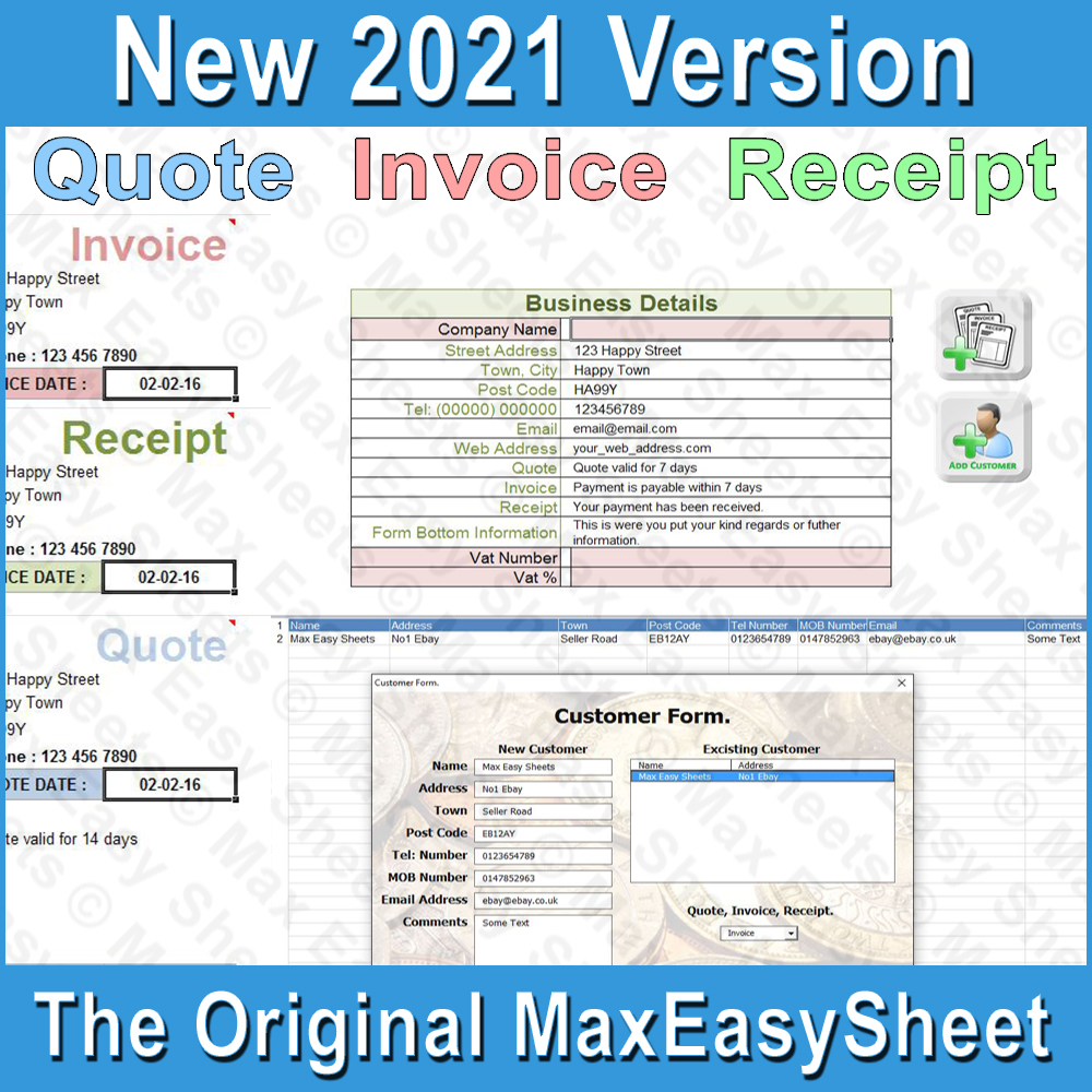 Invoice spreadsheet template free